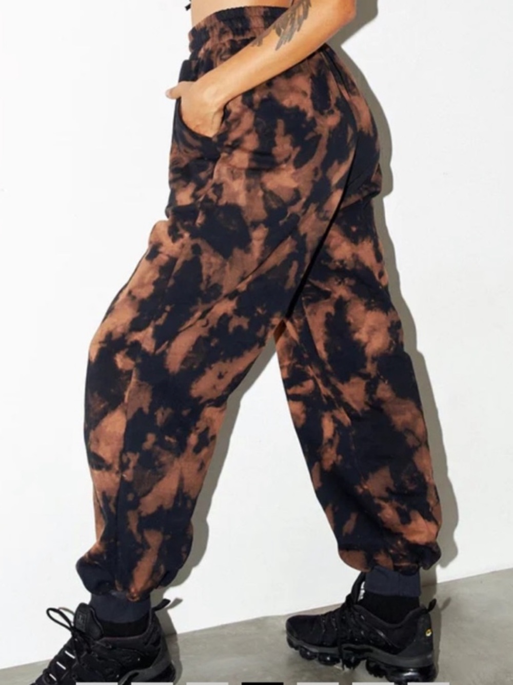 Motel Rocks Brown & Black Tie-Dye Men's Joggers